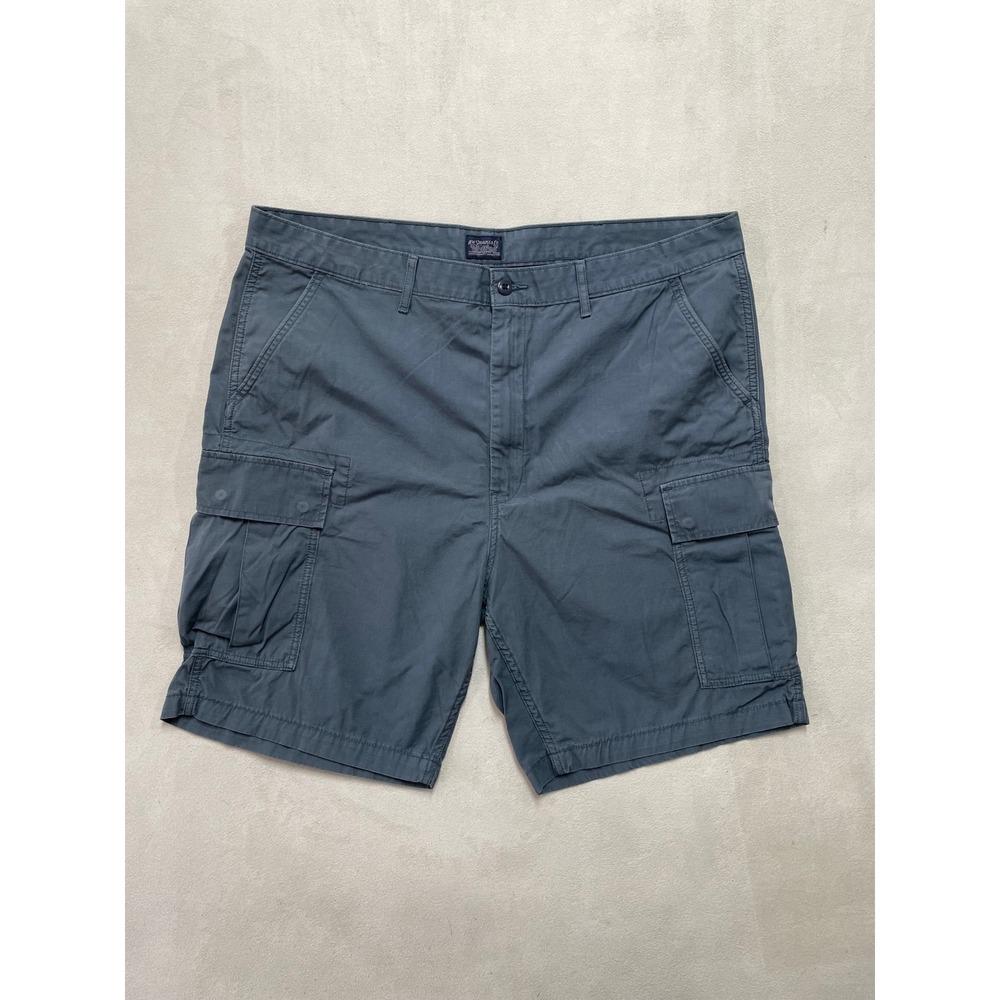 Levis Mens Gray Blue Ripstop Cargo Shorts W42 Cotton Utility Multi Pocket 23251